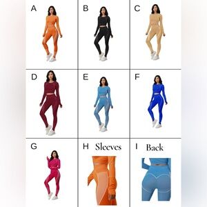 Geo Pattern Long Sleeves Crop Top Leggings Set